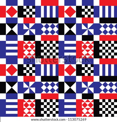 Retro Squares and Geometric Shapes Background