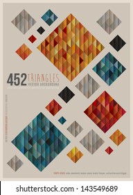 Retro Squares Poster. Vector Illustration