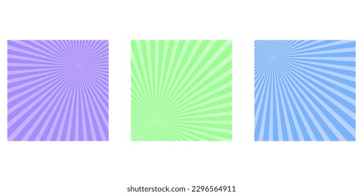 Retro squares rays. Wave pattern. Vintage aesthetic. Vector illustration.