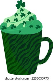 Retro St Patrick’s Day Coffee. It can be used on T-Shirt, labels, icons, Sweater, Jumper, Hoodie, Mug, Sticker,
