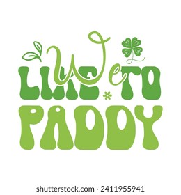 Retro St. Patrick’s Day Design, T-Shirt, Typografie, Vektorgrafik, Retro, Sublimationsdesign, 