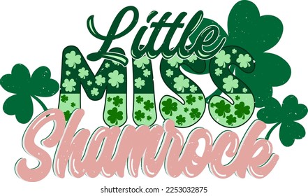 Retro St Patrick’s Day Little Miss Shamrock.
It can be used on T-Shirt, labels, icons, Sweater, Jumper, Hoodie, Mug, Sticker,