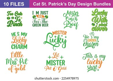 Retro St. Patrick's Day  Quotes svg Bundle. Quotes about Retro St. Patrick's Day , Retro St. Patrick's Day  cut files Bundle of 10 svg eps Files for Cutting Machines Cameo Cricut, Retro St. Patrick's 