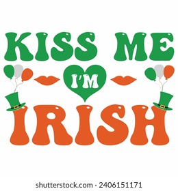 Retro St. Patrick's Day Typography t shirt