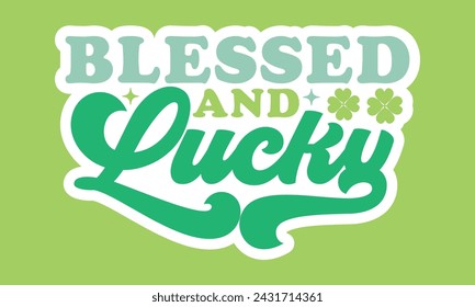 Retro St. Patrick's Sticker EPS Bundle,
Single Designs