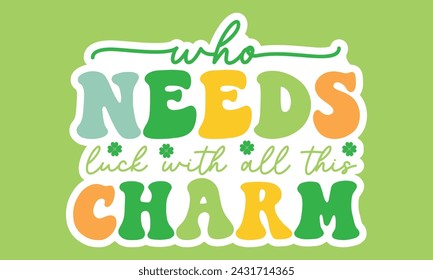 Retro St. Patrick's Sticker EPS Bundle,
Single Designs