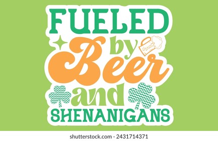 Retro St. Patrick's Sticker EPS Bundle,
Single Designs