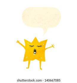 retro star cartoon character