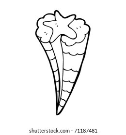 elemento de diseño de estrella retro y nube