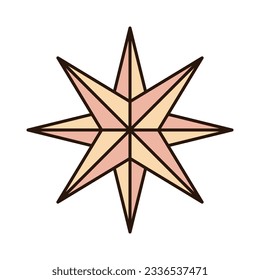 Retro Star. Isolated vector illustration