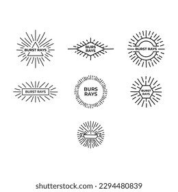 Retro star or sun burst vector illustrator