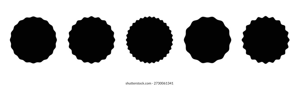 Vector retro de forma de insignia starburst. Insignia clásica de estilo retro en forma de estrella en negro. Ideal para diseños vintage, etiquetas, carteles y Elementos de embalaje. Ilustración sobre fondo blanco. Ilustración vectorial.