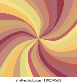 retro starburst or sunburst background pattern vector with a color palette of purple pink and gold in a spiral or swirled radial striped design