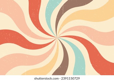 retro starburst sunburst background pattern and grunge textured vintage , spiral or swirled radial striped design