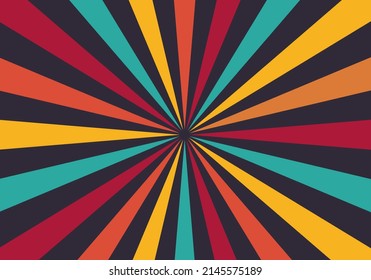 retro starburst sunburst background with stripes