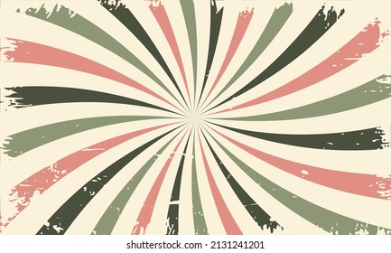 retro starburst or sunburst background vector pattern with a vintage color palette