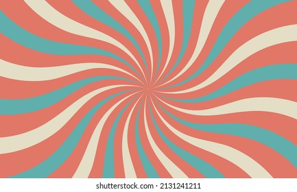 retro starburst or sunburst background vector pattern with a vintage color palette