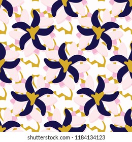 Retro Starfish Bold Animal Vector Pattern Hand Drawn, Seamless Vintage Style Illustration for Yellow Summer Fashion Prints, Trendy Wallpaper, Ocean Wrap, Cute Kids Clothing, Aquatic Beach Apparel