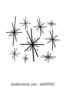 Retro Stars 2 - Retro Clipart