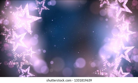 Retro stars abstract background for your design, light and shining. Vector