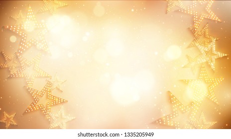 Retro stars abstract background for your design, light and shining. Vector