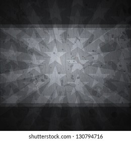 retro stars black background with grunge effect