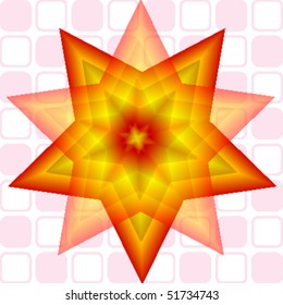 retro stars composition, abstract vector art illustration