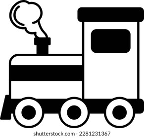 Retro Steam Engine producing air and noise pollution concept vector icon design, Environmental pollution symbol, Chemical Biological contamination sign, Pollutants stock illustration