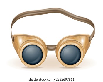 ilustración vectorial de gafas de estilo steampunk retro aislado en fondo blanco