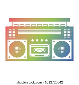 retro stereo cassette player music recorder