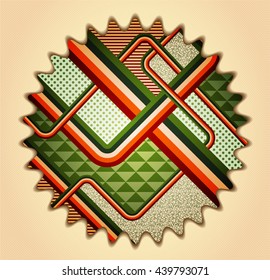 Retro stile abstract  background. Illustration 10 version