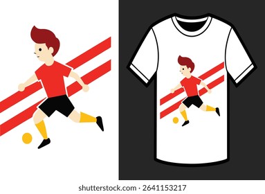 Retro stipe t-shirt design about player