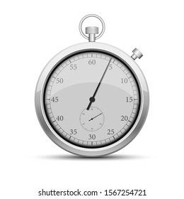 Retro stop watch vector design illustration isolated on white background