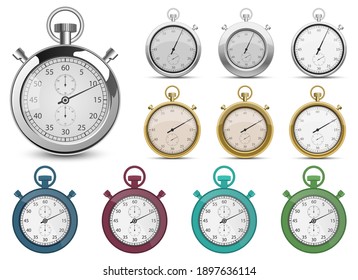 Retro stopwatch vector design illustration isolated on white background