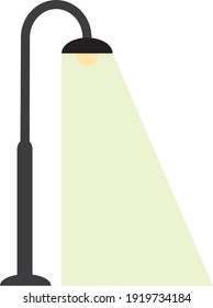 retro street simple light in vector style
