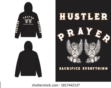Retro Street Wear Hoodie
Praying Statue, Prayer, Hustle
