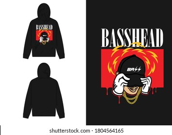 Retro Streetwear Hoodie
Bass Head With Chains