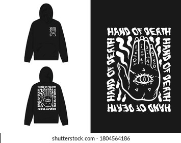 Retro Streetwear Hoodie
The Fortune Teller's Hand, Hand Of Death