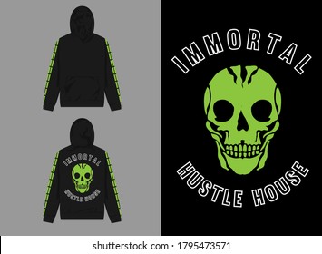 Retro Streetwear Hoodie
Green Retro Skull Design