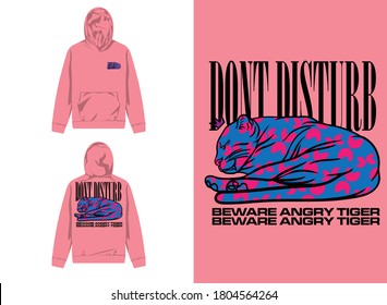 Retro Streetwear Hoodie
Sleeping Tiger, Don't Disturb, Beware Angry Tiger