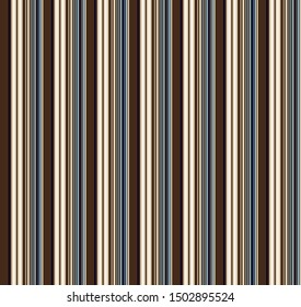 Retro stripe pattern with Brown, Beige, Blue and White colors vertical parallel stripes.Vector abstract background.