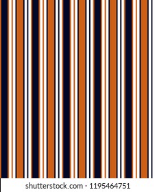 Retro stripe pattern with navy blue,white and orange vertical parallel stripe.Vector pattern stripe abstract background.