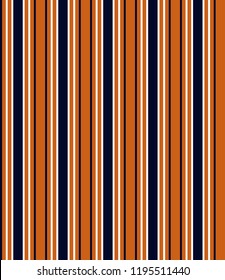 Patrón de rayas retro con banda paralela azul marino, blanco y naranja.Fondo abstracto de rayas de patrón vectorial.