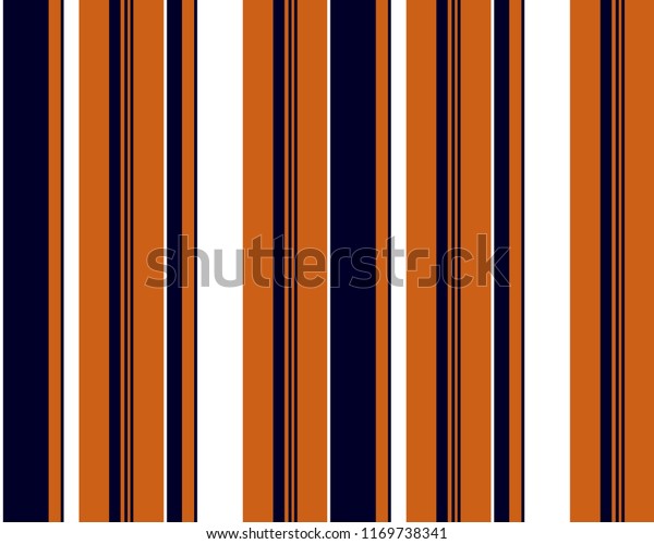 ネービーブルー 白 オレンジの垂直平行ストライプを持つレトロなストライプパターン ベクターパターンストライプ抽象的背景 のベクター画像素材 ロイヤリティ フリー