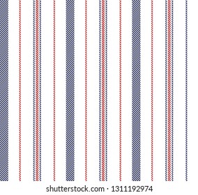 Retro stripe seamless pattern with blue, red and white vertical parallel stripes.Vector abstract background.