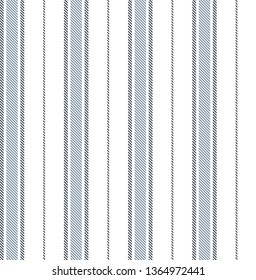 Retro stripe seamless pattern with Blue and white colors vertical parallel stripes.Vector abstract background.