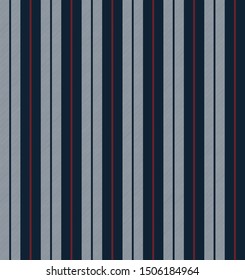 Retro stripe seamless pattern with Blue, Red and White colors vertical parallel stripes.Vector stripe pattern abstract background.