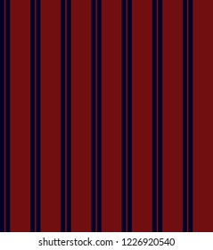 Retro stripe seamless pattern with navy blue and red colors vertical parallel stripe.Vector abstract background.