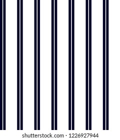 Retro stripe seamless pattern with navy blue and white colors vertical parallel stripe.Vector abstract background.