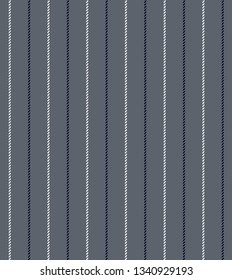 Retro stripe seamless pattern with navy blue, grey and white colors vertical parallel stripes.Vector abstract background.